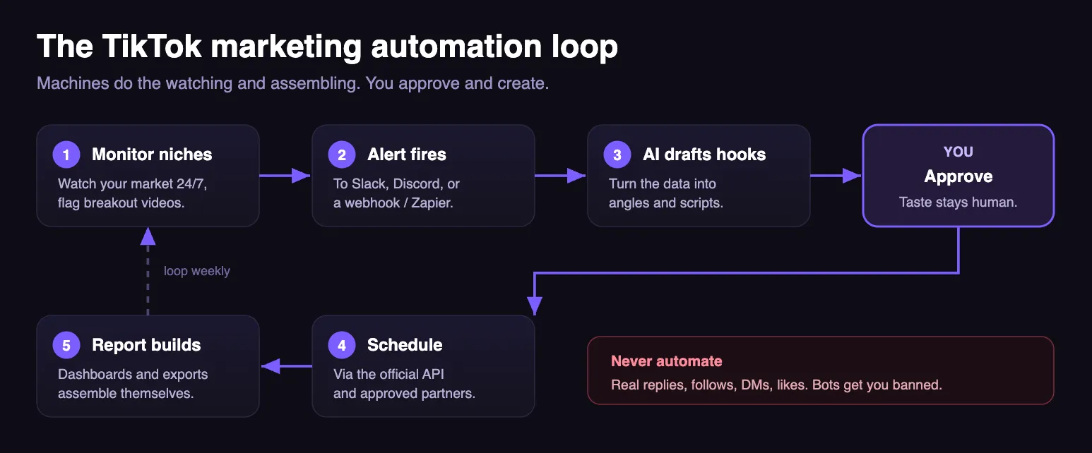 Tiktok marketing automation flow