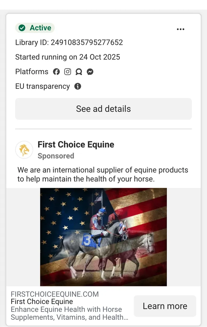 facebook ad library example