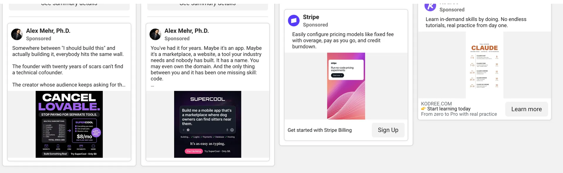 Meta ad library interface