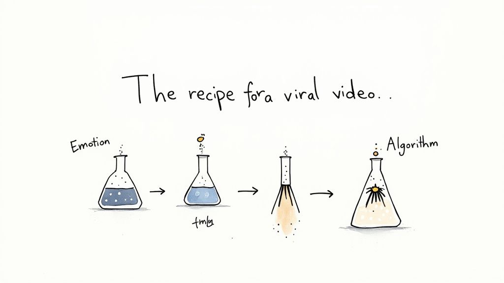 A visual representation of interconnected ideas, symbolizing the components of a viral video