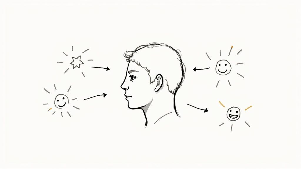 A group of diverse people engaging with mobile devices, with vibrant social media icons floating around them, symbolizing the spread of viral content.