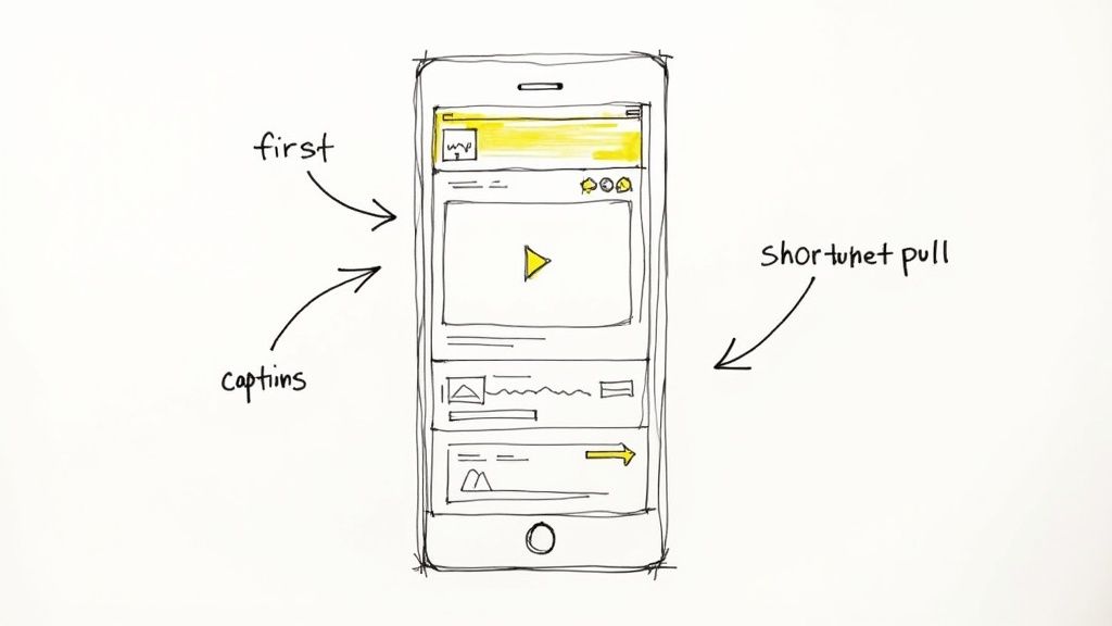 A person holding a smartphone, with a bright, engaging video playing that has captured their full attention.