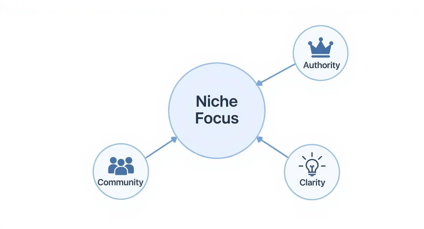 Infographic about how to find your niche