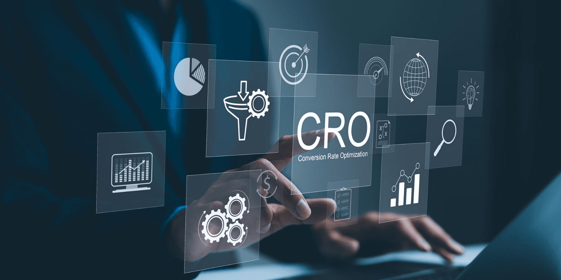 Digital marketing CRO concept - Ecommerce Conversion Rate Optimization