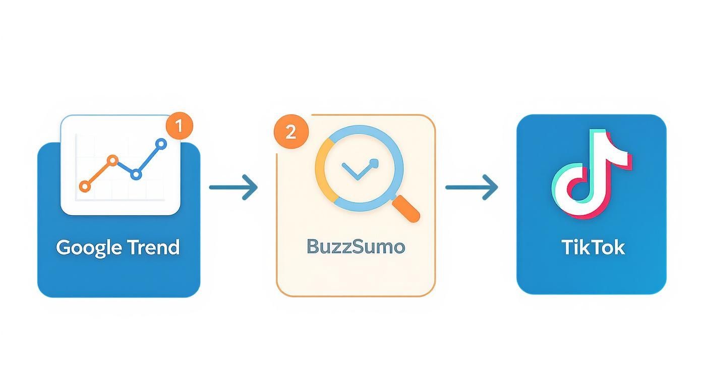 Infographic about how to find viral videos