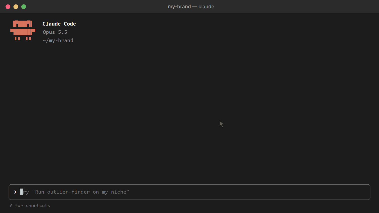 The outlier-finder agent running in Claude Code on a skincare niche: 5.34M, 5.33M and 4.98M view outliers with their hooks, data from Virlo